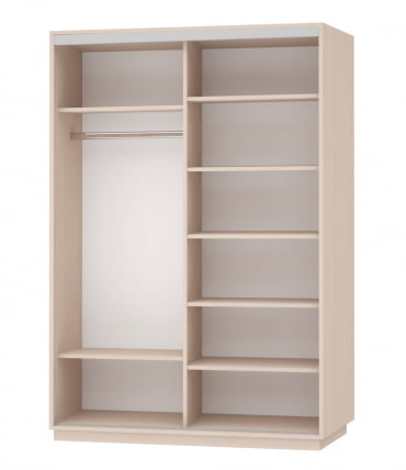 Шкаф-купе двухдверный Экспресс Дуо Комби 1600х2200h Дуб сонома_1