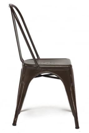 Стул LOFT CHAIR (mod. 012) металл, 45*35*85см, коричневый/brown vintage_2