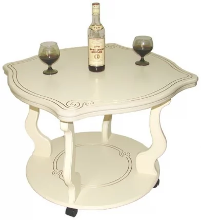Стол журнальный Берже 4 Слоновая кость_0