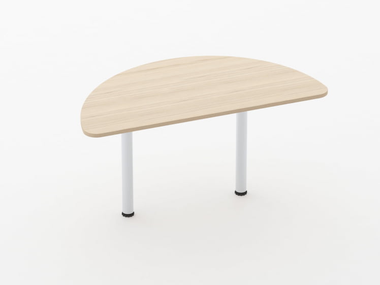 Приставка-полукруг для двух столов Glassy 2.18 Дуб молочный_0
