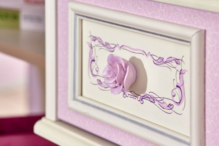 Комплект мебели для детской Маркиза №9 Алебастр Сиреневый_5