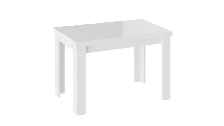 Стол обеденный Норман тип 1 Белый/Стекло белый глянец_1