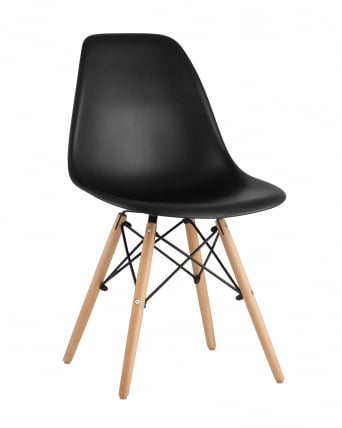 Стул Eames Style DSW черный (разборный каркас)_0