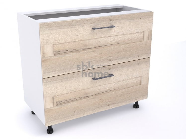 Стол с ящиками СЯ-90 (2), Дублин (900*470*820) Дуб галифакс белый, 21623 _0