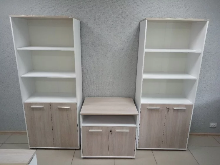 Тумба для оргтехники Deka 9.05.11 Дуб Сантана светлый/Белый_2