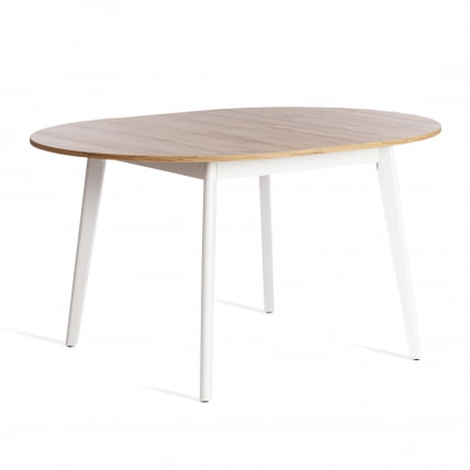 Стол обеденный SVELTO ЛДСП, опора-массив березы, 105 х 105 (140) х 74.5 см, Дуб Вотан/белый_7