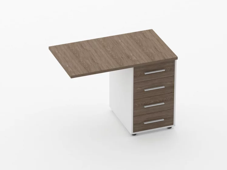 Тумба приставная Deka 9.05.10 Дуб Верцаска/Белый_0