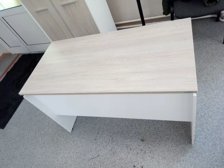 Стол прямой Deka ЛДСП каркас 75.06.12 Дуб Сантана светлый/Белый_2