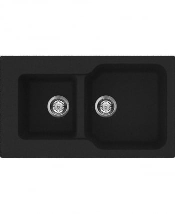 Мойка Omoikiri Maru 86-2-Bl Tetogranit/Черный_0