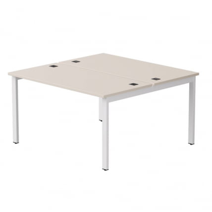 Бенч-система на 2 места на металлокаркасе, опоры 45 гр Everprof EVO 254S016 Кашемир Белый_0