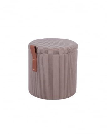 Пуф Руни XS с ящиком вельвет коричневый_0