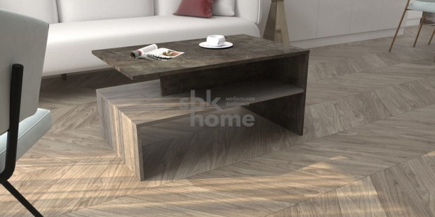 Стол журнальный №1, Честер (900*550*450) Риббек серый, 60504 _1