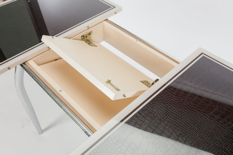 Стол обеденный Аспен КЗ(6195) крем,крокодил коричневый_3