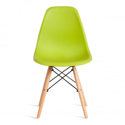 Стул CINDY (EAMES) (mod. 1801) дерево бук/металл/сиденье пластик, 45x51x82 см, Olive (оливковый)_4