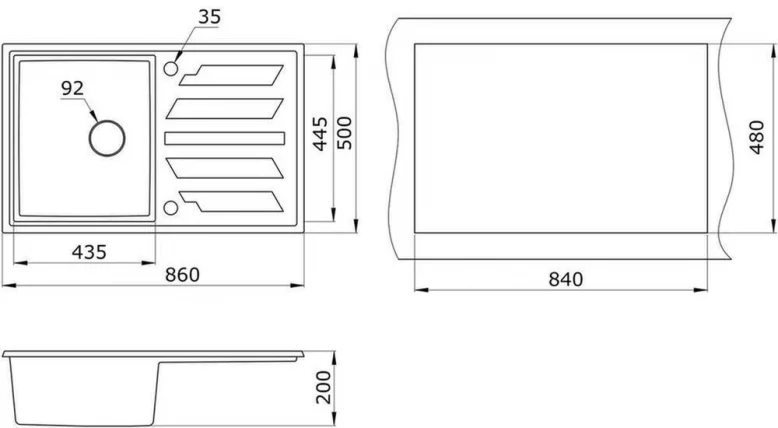 Кухонная мойка GRANULA 8601 Брют_2