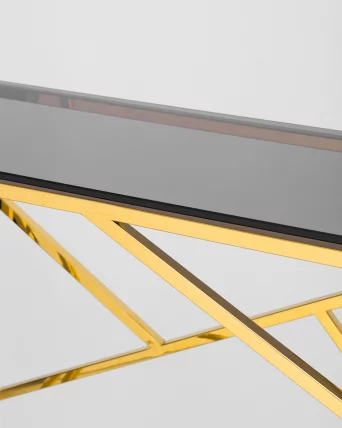 Консоль АРТ ДЕКО 115x30 Золото стекло smoke_4