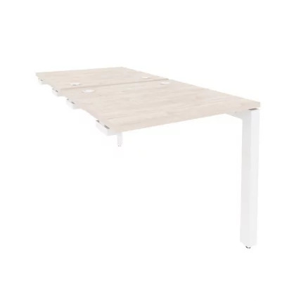 Стол-приставка двойной на П-образном м/к к опорным элем. ONIX O.MP-D.SPR-0.8 Денвер Светлый/Белый_0