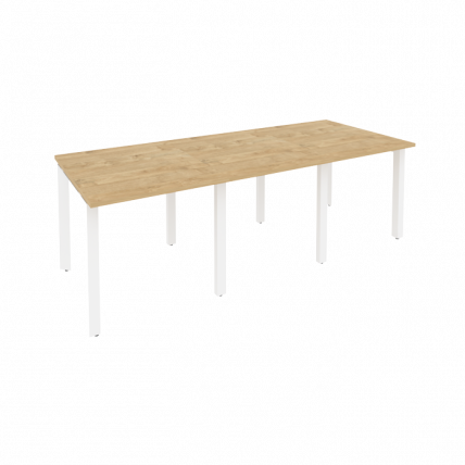 Стол переговорный (3 столешницы) ONIX O.MP-PRG-3.0 Тиквуд Светлый/Белый_0