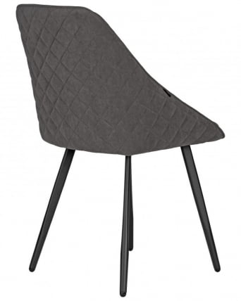 Стул обеденный DOBRIN STELLA (ЭМАЛЬ ЧЕРНЫЙ МУАР велюр Catania Chocolate)_4