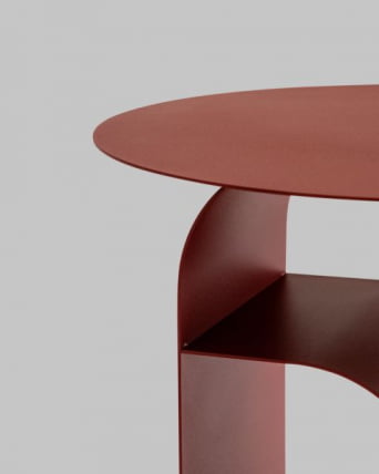 Журнальный столик Arwel металл бордовый_8