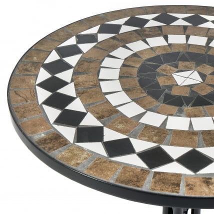 Стол Secret de Maison ROMEO (mod. PL08-7451RV) металл, 60*72см, черный /плитка 