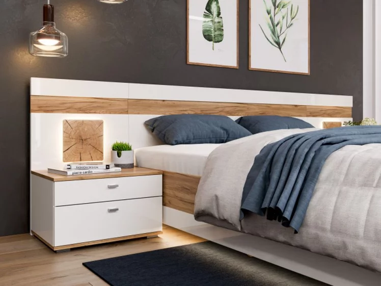 Тумба прикроватная Фиджи ЛД 659.060.000 Дуб Золотой Белый_6