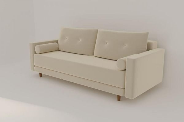 Диван прямой Санднес (Berhouse) Цвет фасада: Азур велюр; Тип: Прямой; Материал фасада: Металл/Велюр_2