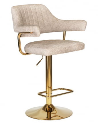 Стул барный DOBRIN CHARLY GOLD (бежевый твид (LEO26)) 2 шт_2