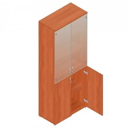 Шкаф для документов с тонированным стеклом Р.Ш-2СТ вишня Оксфорд_0