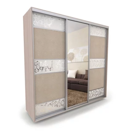 Шкаф-купе 3-х дверный Акцент-Лайн КС 2400х600  Ясень шимо светлый_0