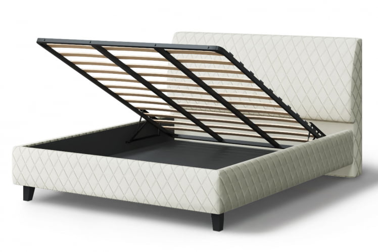 Кровать Хилтон, 2000 x 1800 мм, серо-белый_3