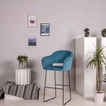 Стул барный Oscar (Б) Блю/ЛинкЗолот_4