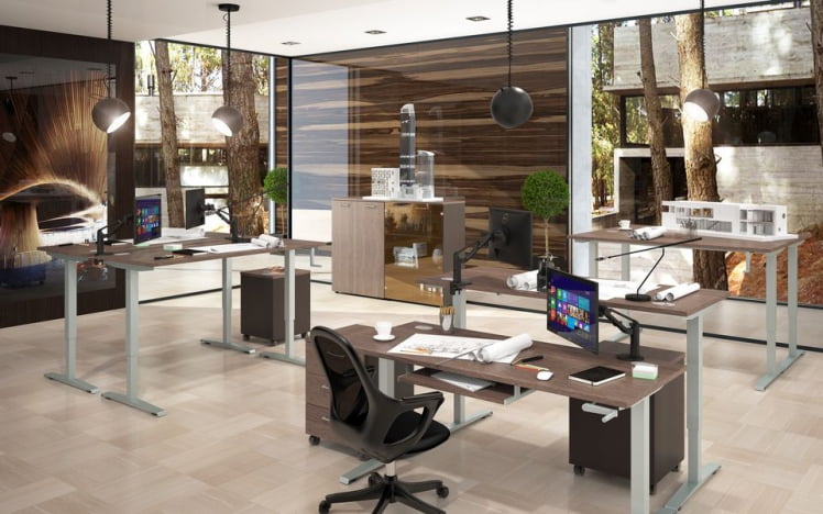 Стол рабочий XTUP 147 Дуб Сонома_2