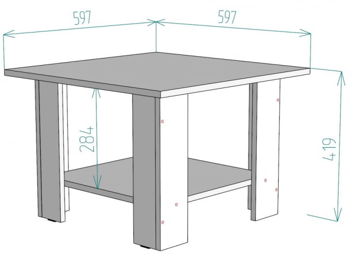 Стол журнальный TC2 419х597х597 ЯАС_1