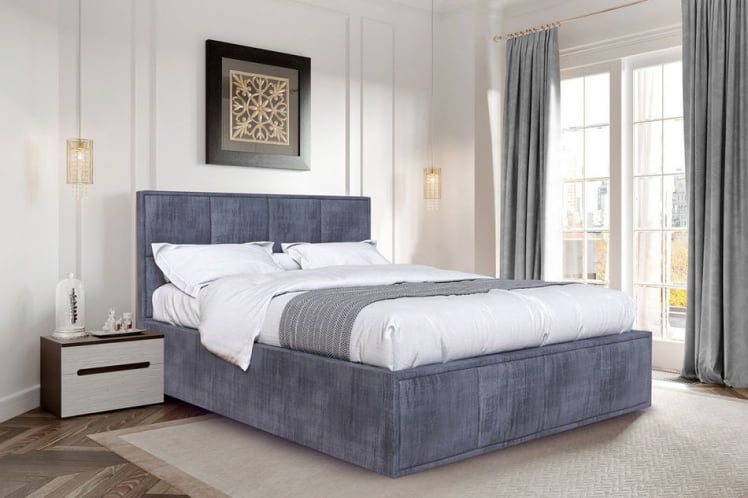 Кровать с ортопедическим основанием Октавия 1600 Джаз серый_1