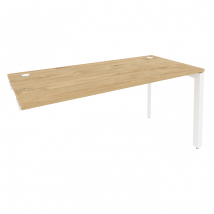 Стол-приставка на П-образном м/к к опорным элементам ONIX O.MP-SPR-4.7 Тиквуд Светлый/Белый_0