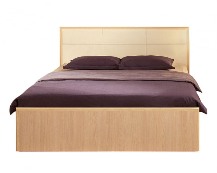 Кровать Люкс 1800 АМЕЛИ 101 с основанием дерево (дуб отбеленный)_0