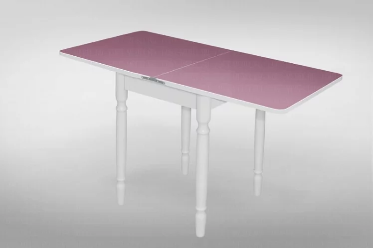 Стол обеденный Ломберный ЛДСП Ноги белые ЛДСП дуб выбеленный_3