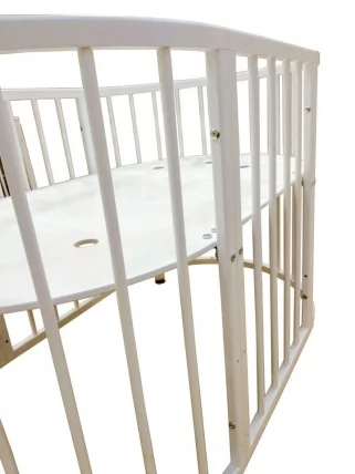 Кровать-трансформер с двумя матрасами Merry Happy Mini матовая Белая_1