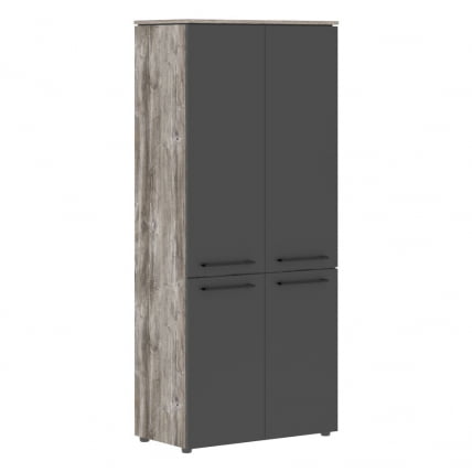 Шкаф с глухими средними и малыми дверьми MORRIS TREND MHC 85.3 Сосна Нордик Антрацит_0