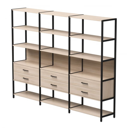 Набор стеллажных систем Everprof EVO №9 Дуб Соната Черный_0