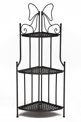 Этажерка угловая Secret De Maison 003 стальной сплав, 36х36х120см, черный_0