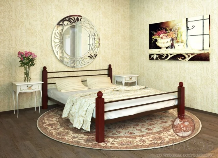 Кровать Милана Lux plus 1400х1900 Коричневая_1