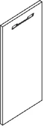 Дверь ЛДСП для стационарной тумбы YALTA LT-D5 Л Вяз Благородный_1