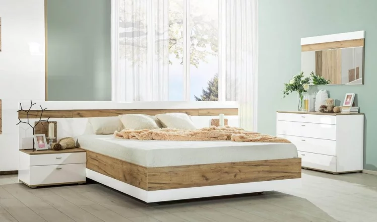 Зеркало настенное 890 Фиджи ЛД 659.450.000 Дуб Золотой Белый_1