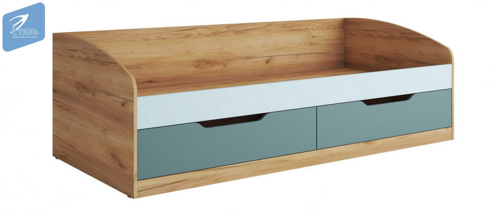 Кровать-тахта RICH КР-002 Мята/Сумеречный голубой/дуб крафт золотой_1