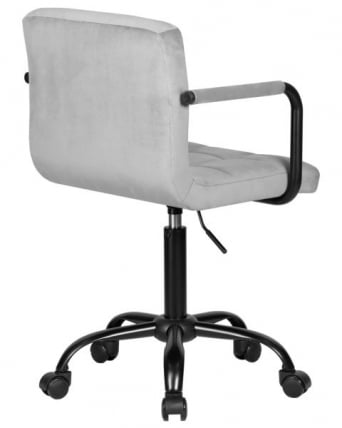 Офисное кресло для персонала DOBRIN TERRY BLACK (серый велюр (MJ9-75)) 2 шт_5