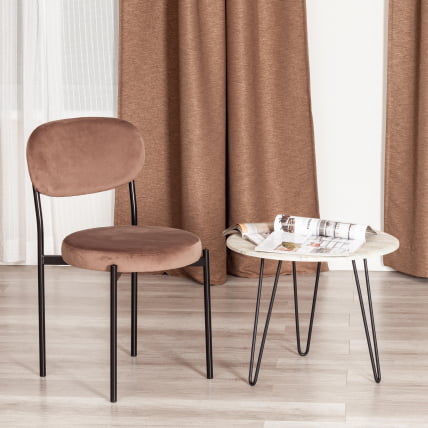 Стул REVO (mod. 7033) / 1 шт. в упаковке ткань/металл, 47х54х82 см, высота до сиденья 47 см, коричневый barkhat 12/черный_9