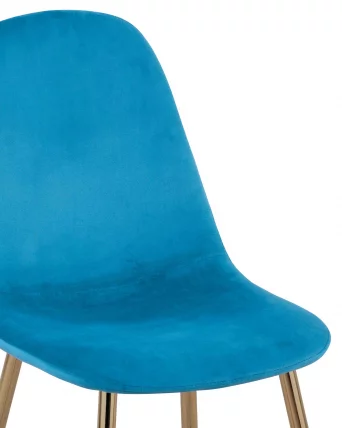 Стул Валенсия велюр золотые ножки Аквамарин_6