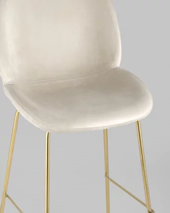 Стул барный Beetle gold Бежевый_7